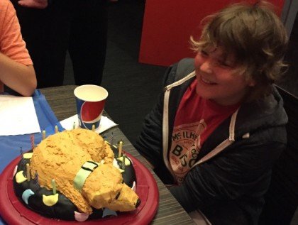 Ethan, with the Shaggy Cake